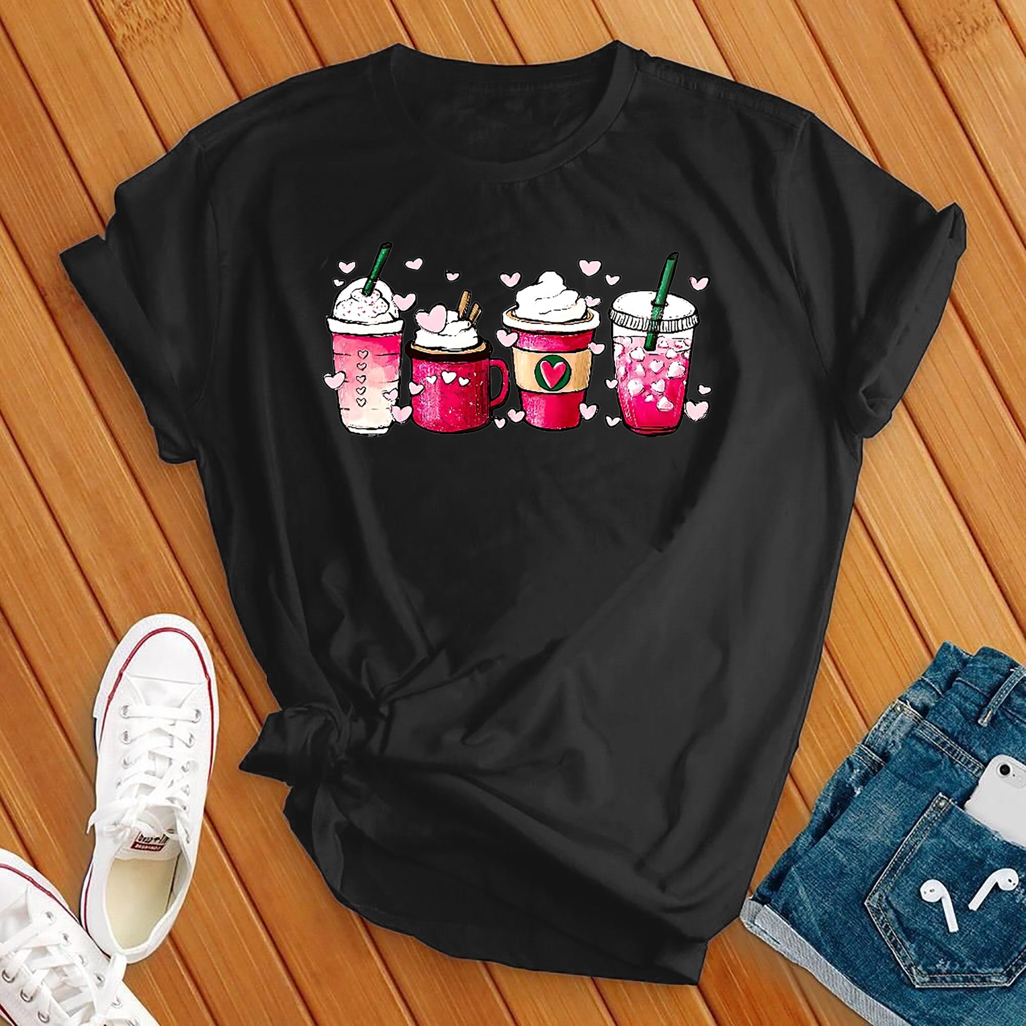 Valentine Coffee Heart Tee - Love Tees