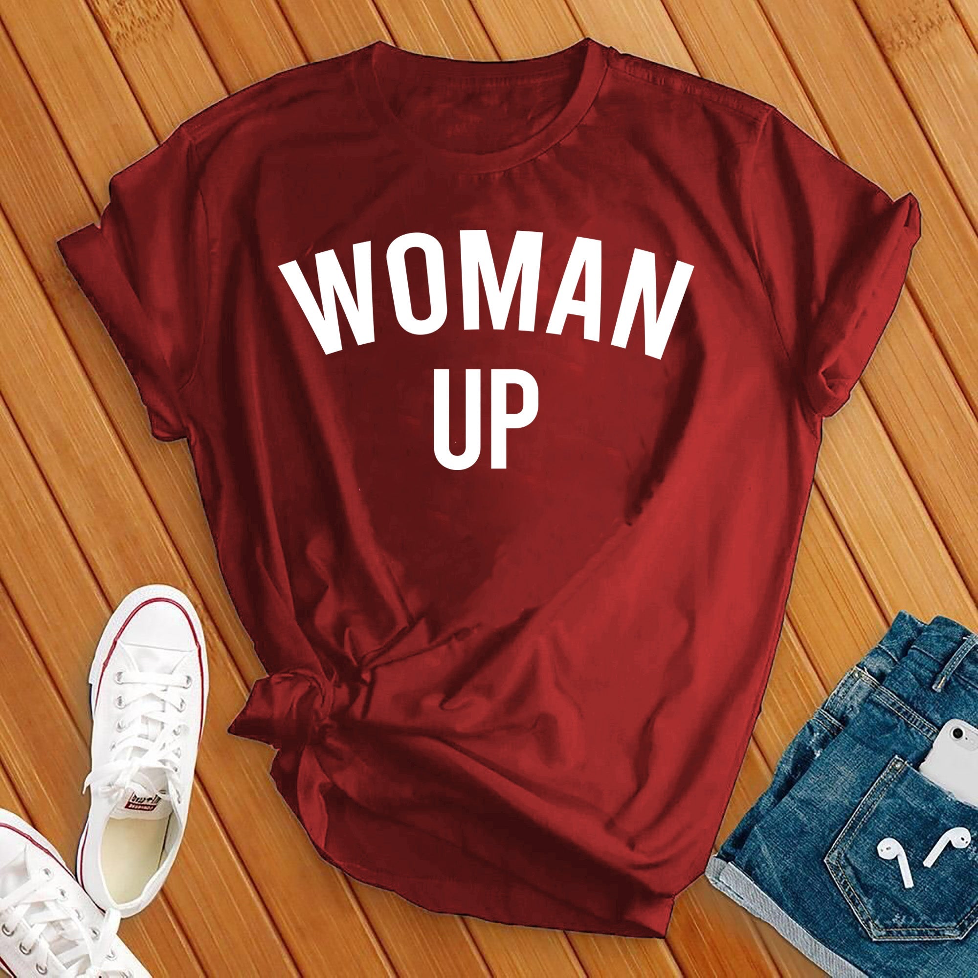 Woman Up White Tee - Love Tees