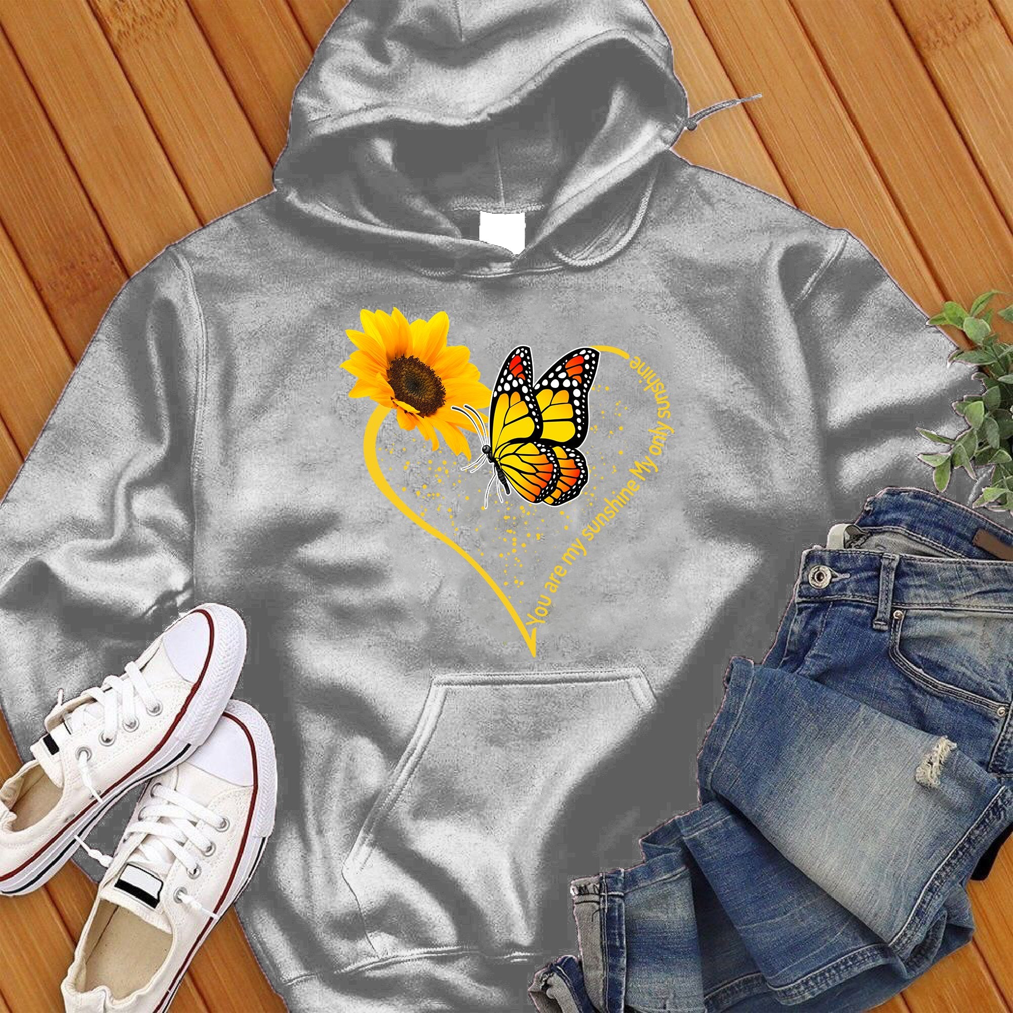 You Are My Sunshine Butterfly Heart Hoodie - Love Tees