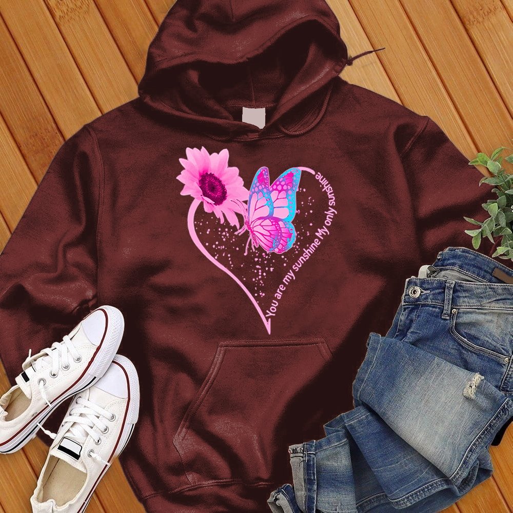 You Are My Sunshine Pink Butterfly Sweatshirt - Love Tees